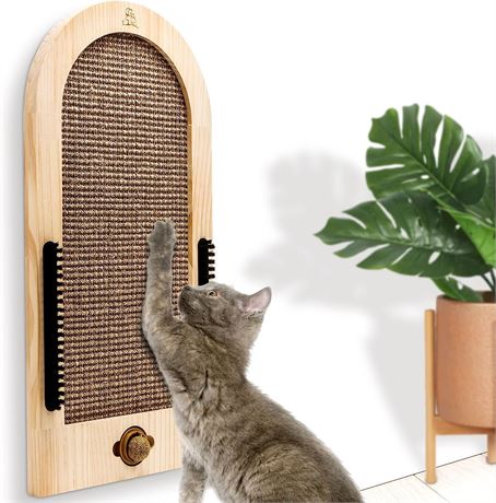 Cat Scratching Post -Extra Large- Cat Scratcher Wall-Mounted with Catnip