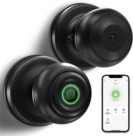 GeekTale Smart Door knob, Fingerprint Door Lock Smart Lock Biometric