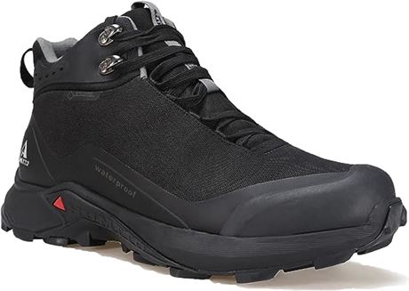 HUMTTO Men's All-Terrain Waterproof Hiking Boots, Black, 11