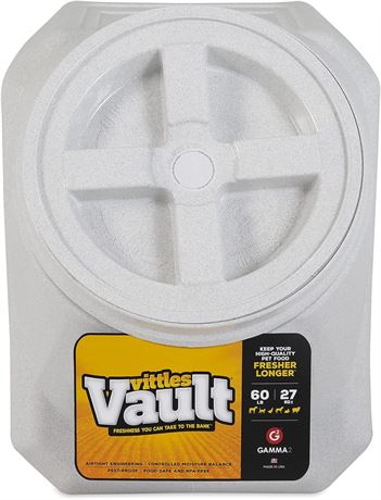 Gamma2 Vittles Vault Stackable Dog Food Storage Container, 60Lb