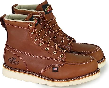 Thorogood Men's American Heritage 6" Moc Toe, MAXwear Wedge Safety Toe Size -9.5