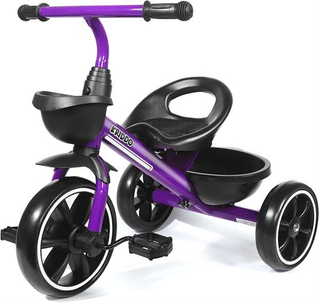 KRIDDO Kids Tricycles Age 24 Month to 4 Years, Toddler Kids Trike