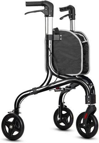 Planetwalk Premium 3 Wheel Rollator Walker for Seniors, Purple(discontinued)