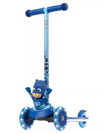 PJ Masks CatBoy Scooter with Light Up Wheels & Extra Wide Deck, for Ages 3-5