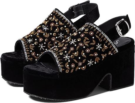 Free People Womens Embellished Nicola Wedge, Size 9.5/10