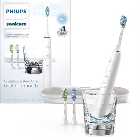 Philips Sonicare DiamondClean Smart 9300 Power Toothbrush, White, HX9903/01