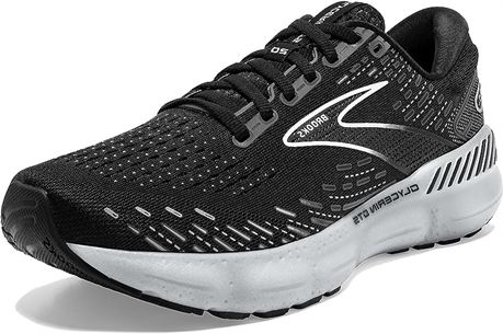 Brooks Womens Glycerin 19 Black/White Running Shoes, size 9