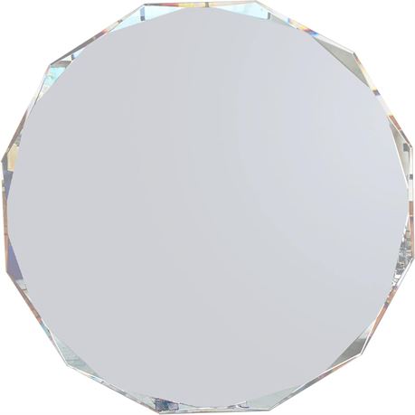SNUGACE Single Beveled Edge Circle Mirror Wall Mount Bathroom Vanity Mirror