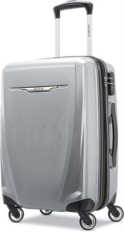 Samsonite Winfield 3 DLX Hardside Spinner Luggage, 20-Inch, Silver