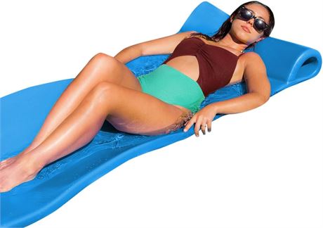 Pool Mate Large Foam Mattress Swimming Pool Float, Marina Blue