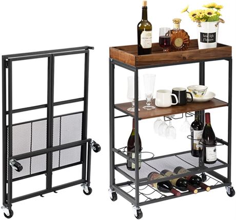 JXRCW Folding Bar Cart