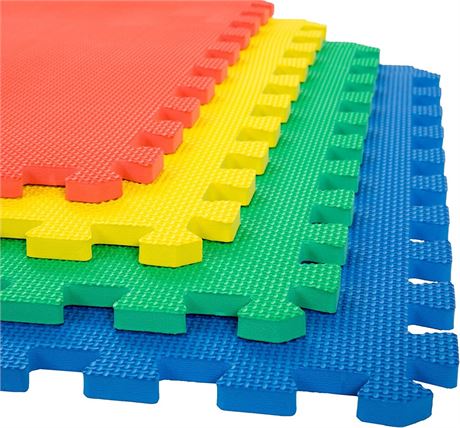 Stalwart EVA Foam Mat Tiles - Multicolor Playmat