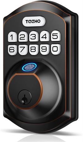 TEEHO TE002 Fingerprint Door Lock - Keyless Entry Door Lock with Keypad