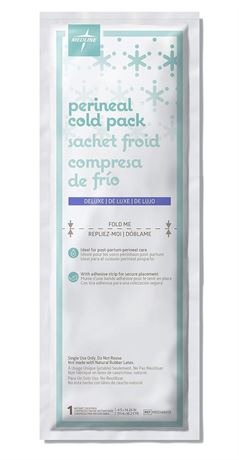 Medline Deluxe Postpartum Perineal Cold Pack/Pad, 4.5 x 14.25 Inch, Case of 24