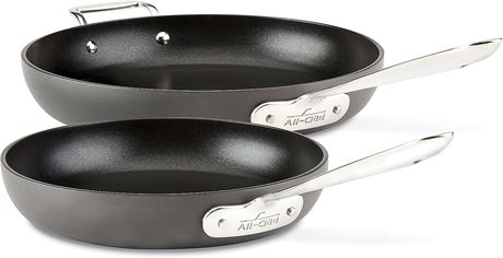 All-Clad Hard Anodized Nonstick 2 Piece Fry Pan Set 10, 12 Inch Pots and Pans