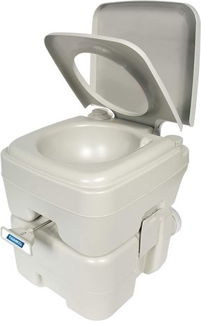 Camco Portable Toilet - 5.3 Gallons - Gray