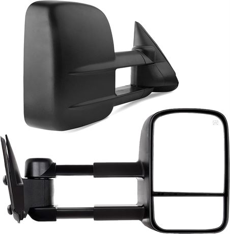 JDMSPEED Towing Manual Side View Mirrors Left/Right, Chevy GMC Truck 88-98