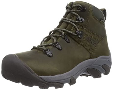 KEEN Men's Pyrenees Mid Height Waterproof Hiking Boots, Dark Olive/t, 11.5