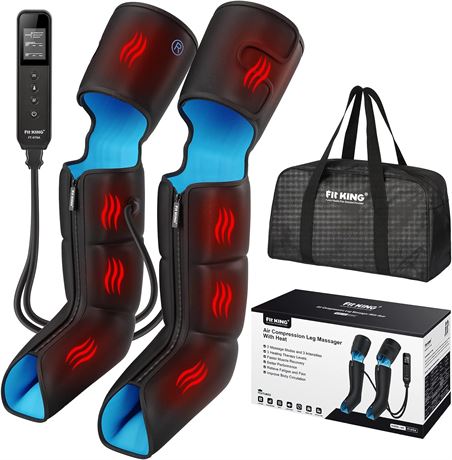 FIT KING Full Leg and Foot Massager with Heat for Circulation