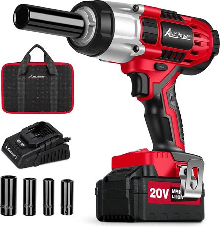 AVID POWER Cordless Impact Wrench, 1/2 Impact Gun w/Max Torque