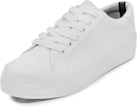 Nautica Women Fashion Sneaker Casual Shoes - White - Size 6.5