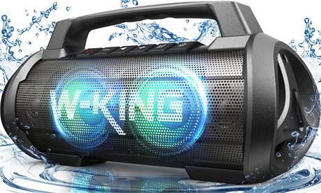 W-KING Portable Bluetooth Speakers with Subwoofer