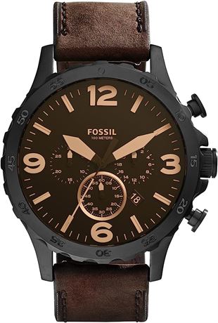 Fossil Nate Men's Watch with Oversized Chronograph Watch