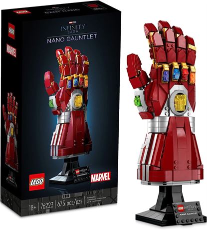 LEGO Marvel Nano Gauntlet, Iron Man Model with Infinity Stones, 76223
