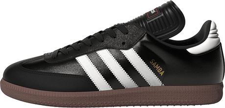 adidas Men's Samba Classic Soccer Shoe,Black/Running White,8 M US