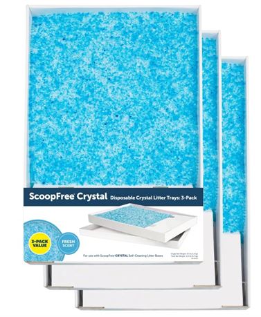 PetSafe ScoopFree Disposable Crystal Litter Tray Premium - Blue - 3pk