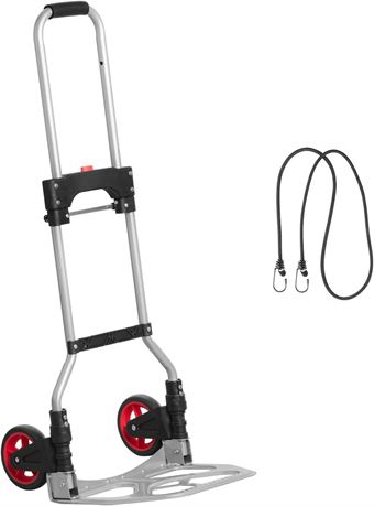 Dolly Cart with Ropes,Steel Folding Hand Truck 180lb Capacity