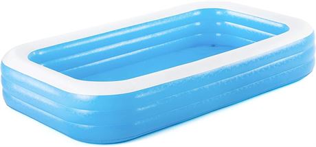 H2OGO! Blue Rectangular Inflatable Family Pool