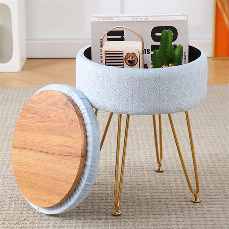 Cpintltr Foot Stool Velvet Storage Ottoman