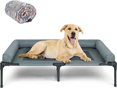 Titwest Cooling Elevated Dog Bed, Outdoor Raised Dog Cots Bed, XXL