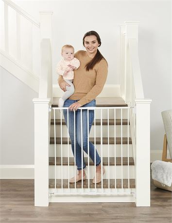 Regalo 2-in-1 Extra Tall Easy Swing Stairway and Hallway Walk Through Baby Gate