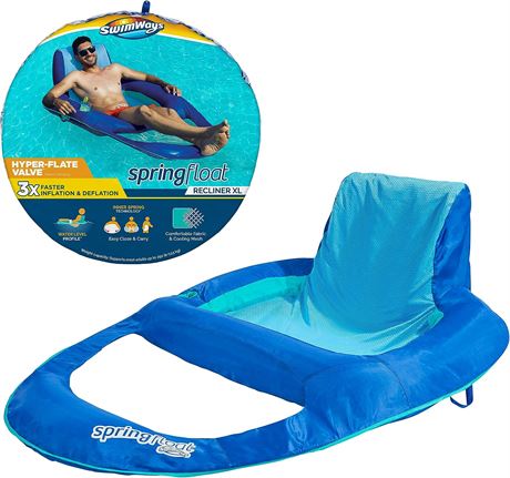 SwimWays Spring Float XL Recliner Chair for Swimming Pool