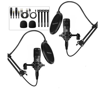 Squarock Podcast Equipment Bundle - Black