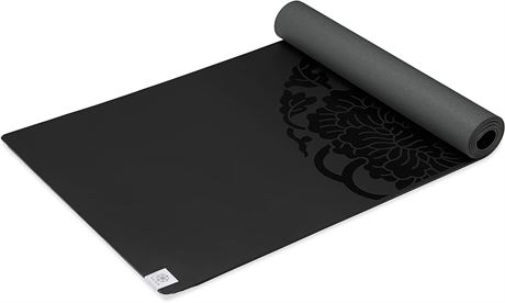 Gaiam Dry-Grip Yoga Mat, 5mm Thick, 68 x 24 Inches