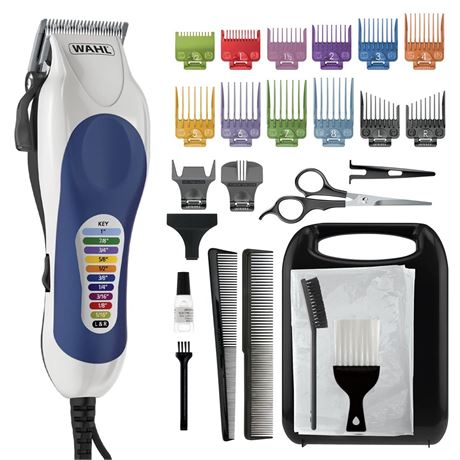 Wahl Clipper USA Color Pro Complete Haircutting Kit with Easy Color Coded