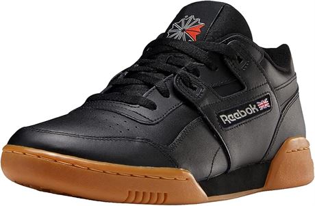 Reebok Men Workout Plus Sneaker, Black/Carbon/Classic red, 9.5