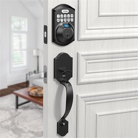 TEEHO Fingerprint Keyless Entry Door Lock with Handle