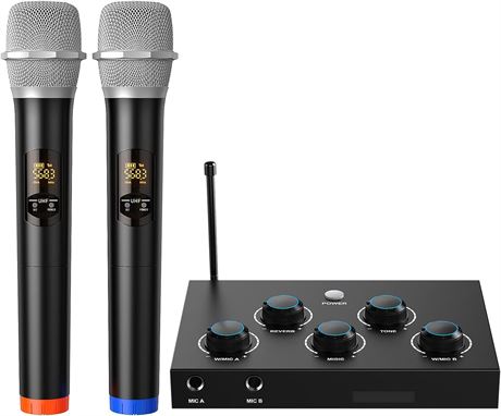 DIGITNOW!Portable Karaoke Microphone Mixer System Set,