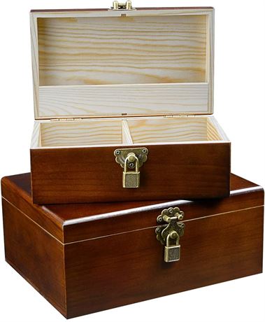 AoceanGo Decorative Wooden Storage Box Set