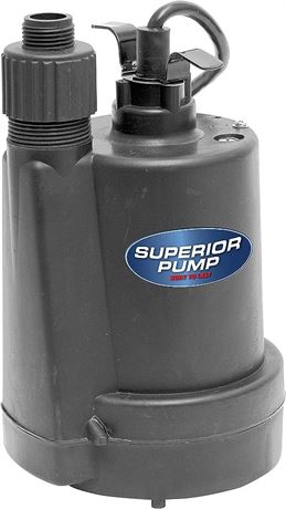 Superior Pump 91250 1/4 HP Thermoplastic Submersible Utility Pump