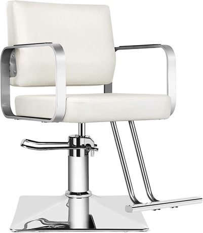 Artist Hand Hydraulic Barber Chair, White
