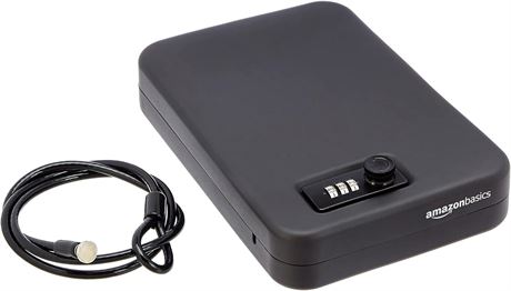 Amazon Basics Portable Security Case Lock Box Safe