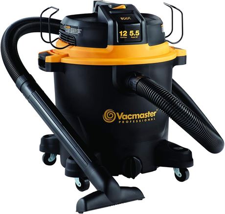 Vacmaster Professional Wet/Dry Vac - 12 Gallon - Yellow/Black