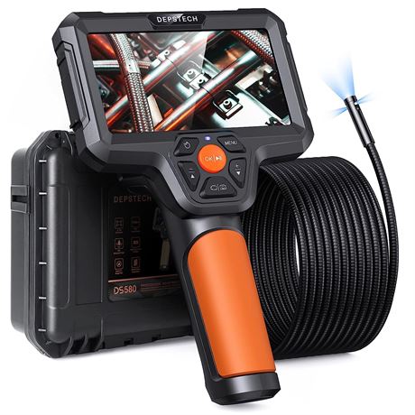 DEPSTECH Triple Lens Borescope, 5'' IPS Screen Inspection Camera, 1080p