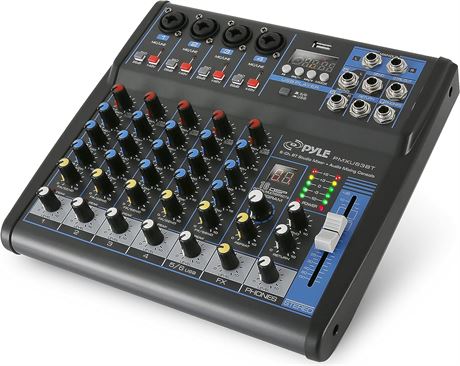 Pyle Professional Audio Mixer Sound Board Console, 6 Channel