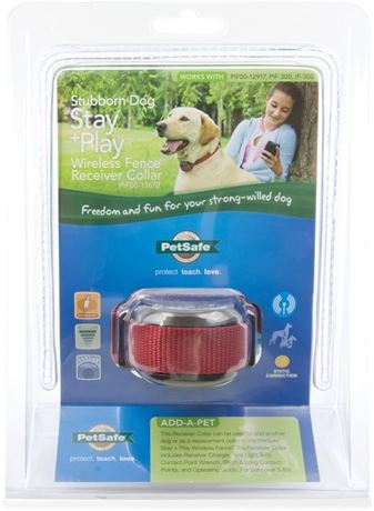 Pet Safe Stubborn Dog Stay+Play Wireless Fence Receiver Collar